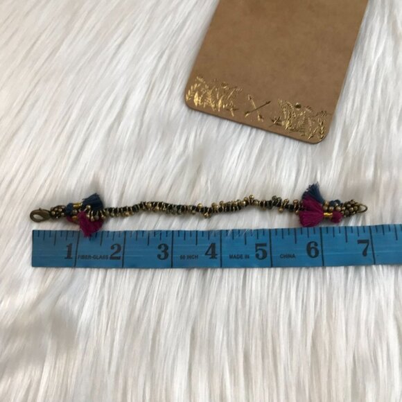 NWT Anthropologie Jewelry Hope Beaded Tassel Bracelet - Picture 3 of 9